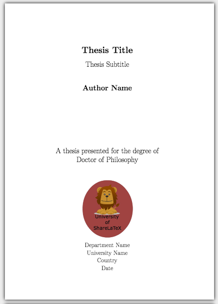 How To Write A Thesis In LaTeX Part 5 Customising Your Title Page 