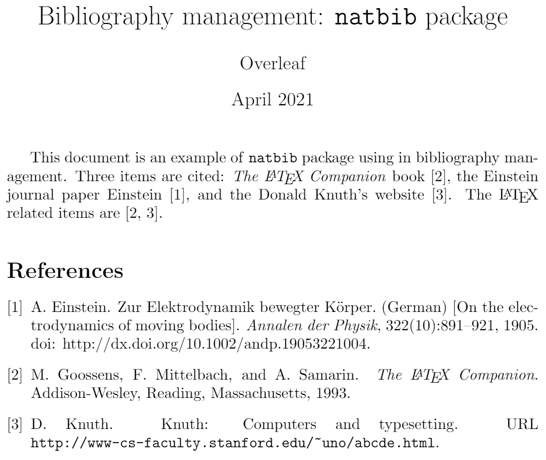 Bibliography management with natbib - Overleaf, Online LaTeX Editor