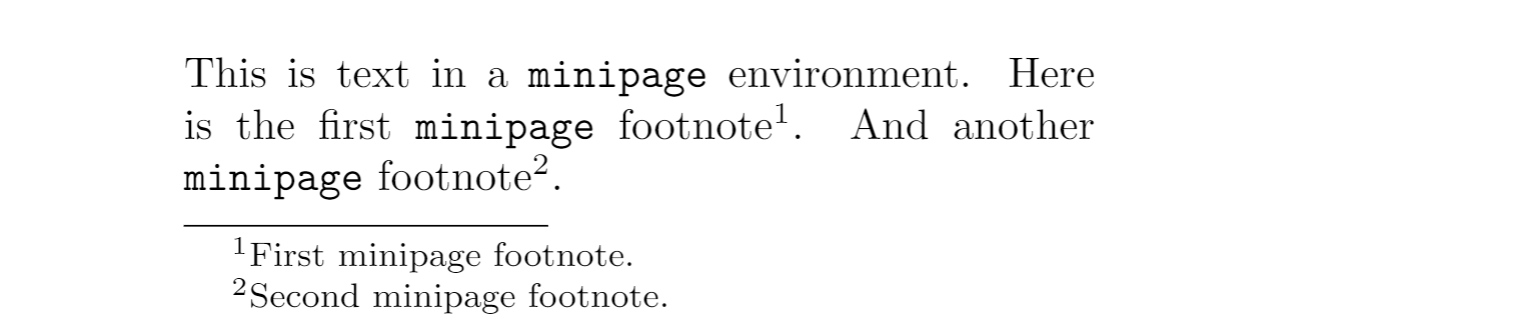 Changing minipage footnote marker