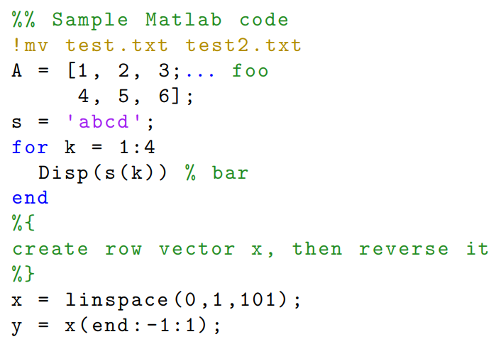 How Can I Include MATLAB Code In My LaTeX Document Overleaf Online 