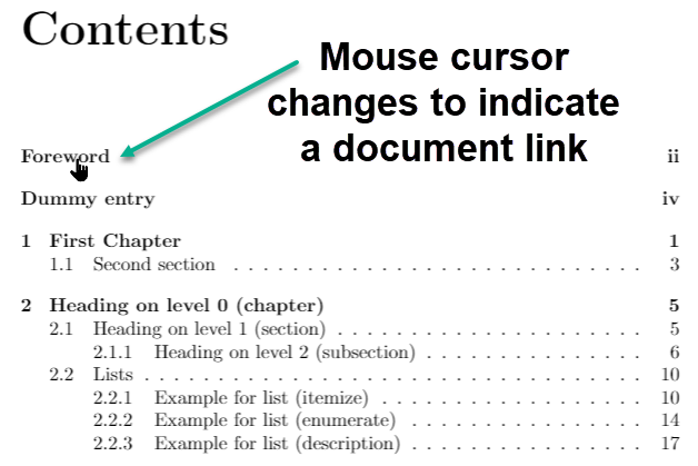 ms word create table of contents vs bookmark vs hyperlink