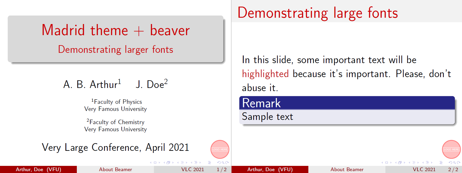 Change Font Size Latex Beamer