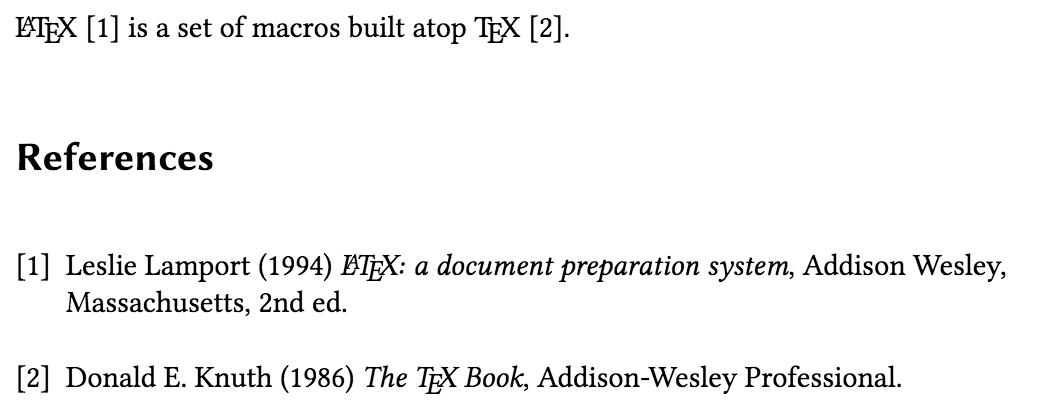 Bibliography with - Online LaTeX Editor