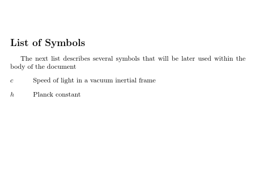 Nomenclatures Overleaf Editeur Latex En Ligne