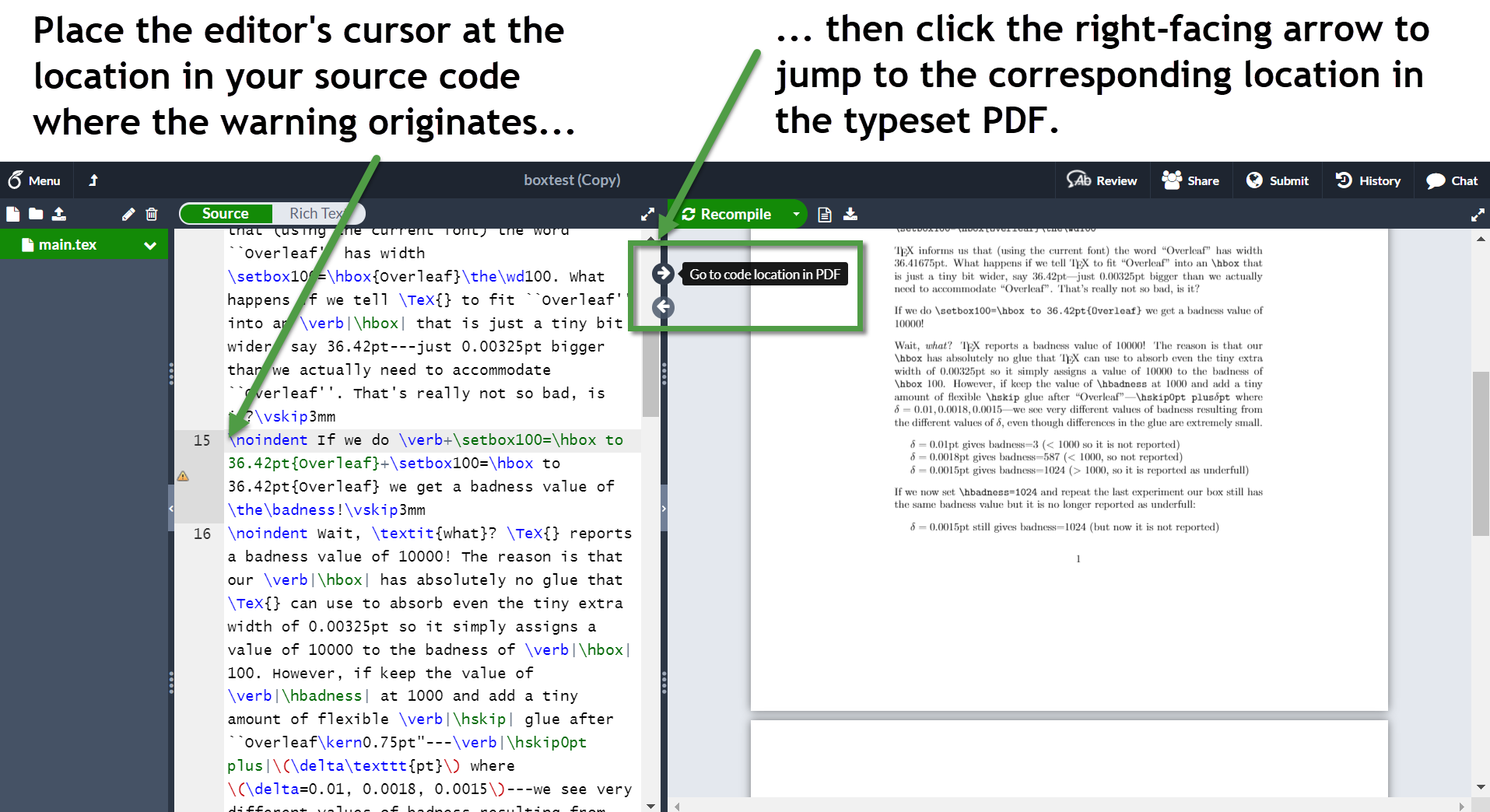 Understanding Underfull And Overfull Box Warnings - Overleaf, Online Latex  Editor