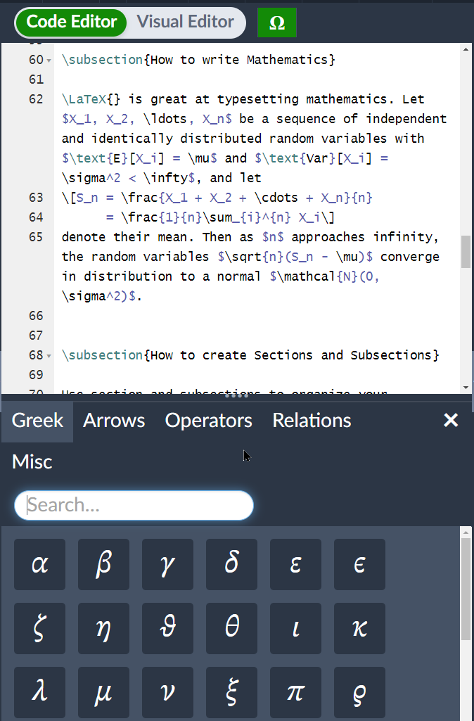 write overleaf