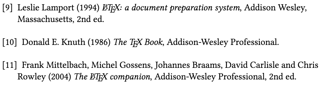 latex bibliography book edition