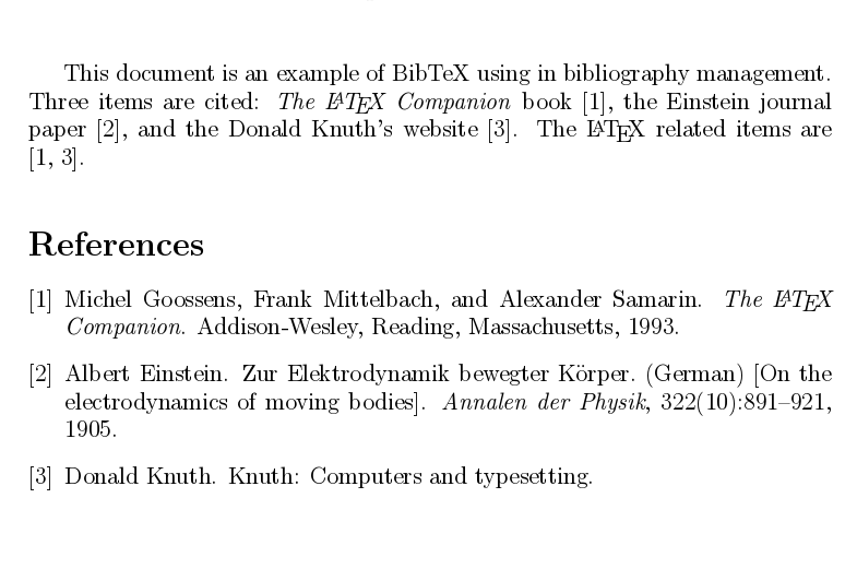 book bibliography latex