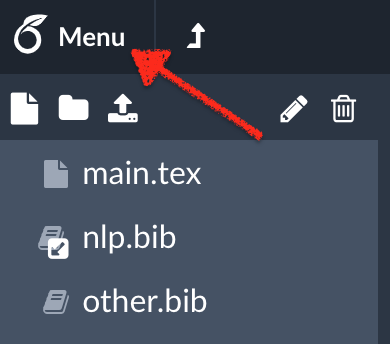 Overleaf icon in main menu