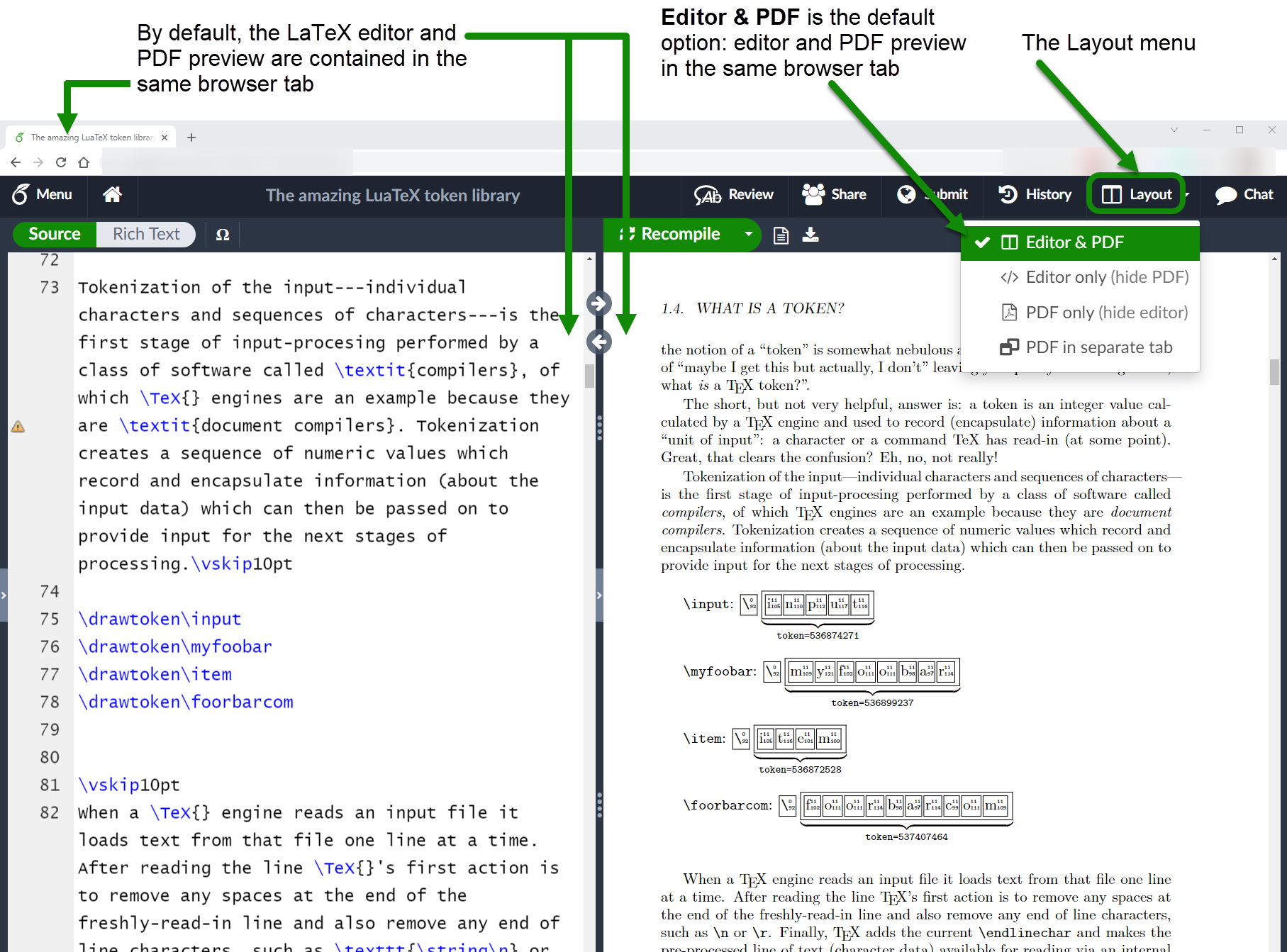 How To Use The Overleaf Layout Menu Overleaf Online LaTeX Editor