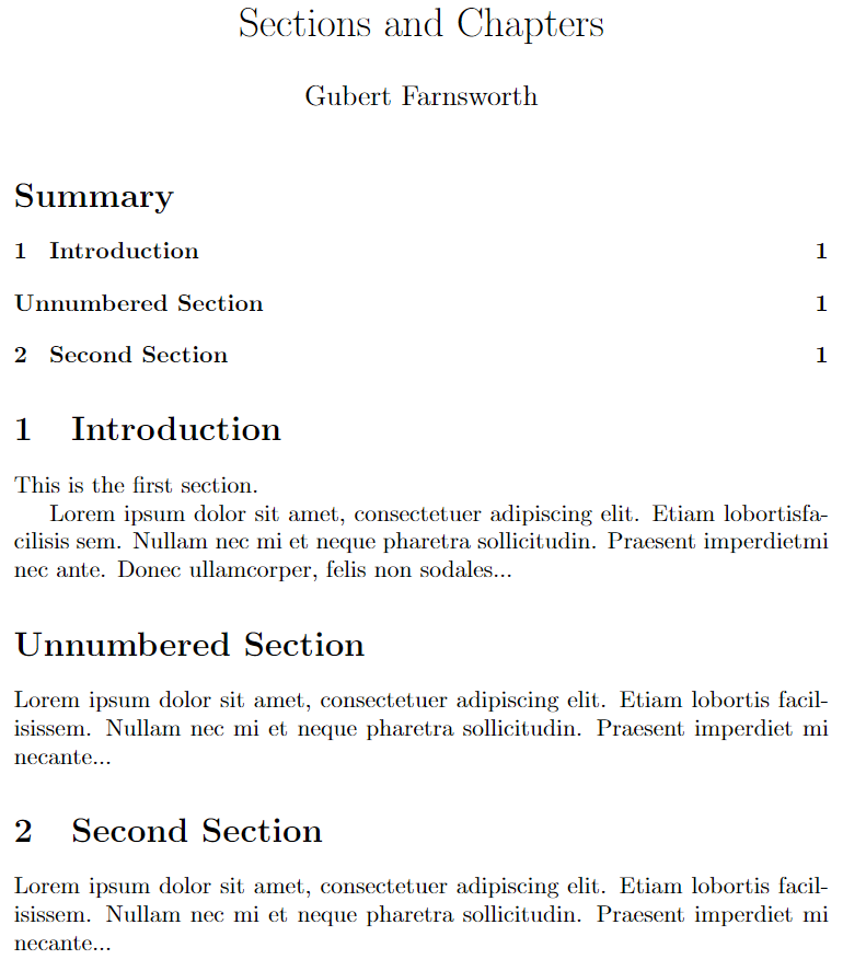 Table Of Contents Overleaf Online LaTeX Editor