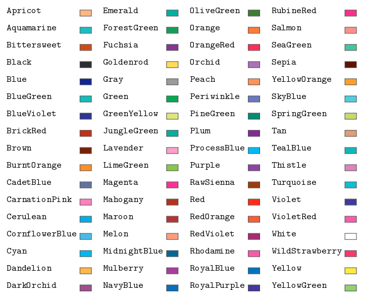 Other drivers have more colour names available, links to ...