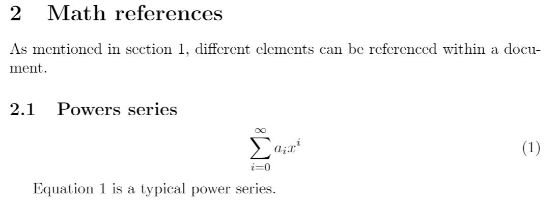 Cross Referencing Sections, Equations And Floats - Overleaf, Online Latex  Editor