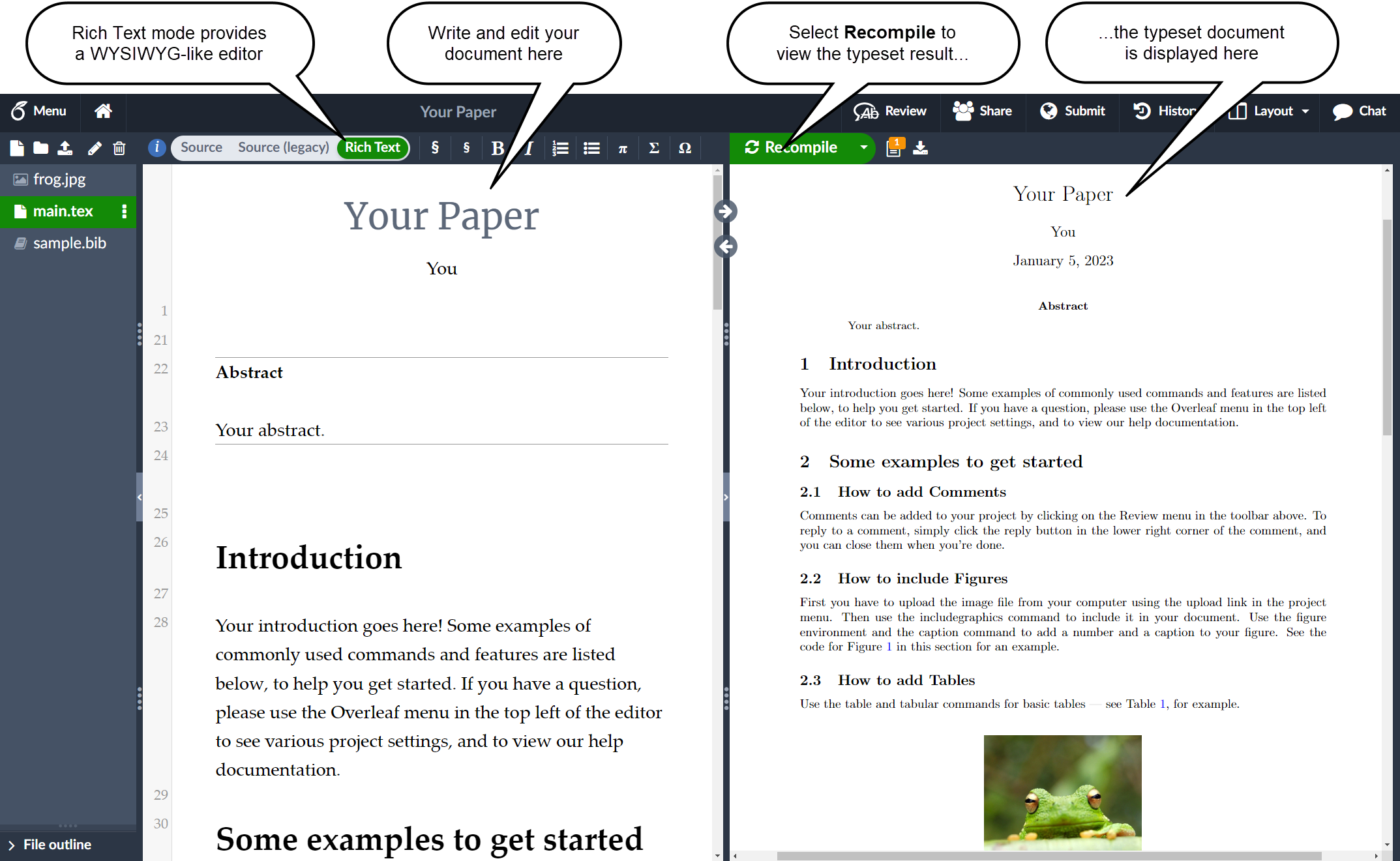 How do I use Overleaf? Overleaf, Éditeur LaTeX en ligne