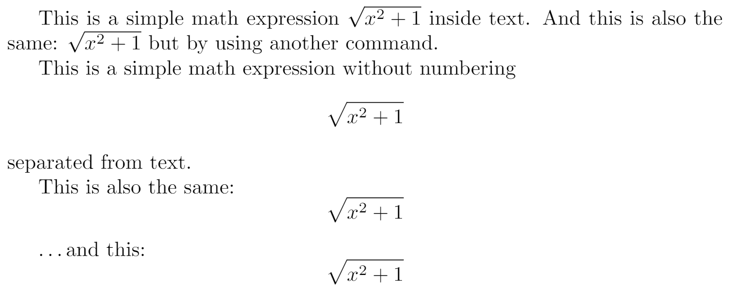 Mathematical expressions - Overleaf, Online LaTeX Editor