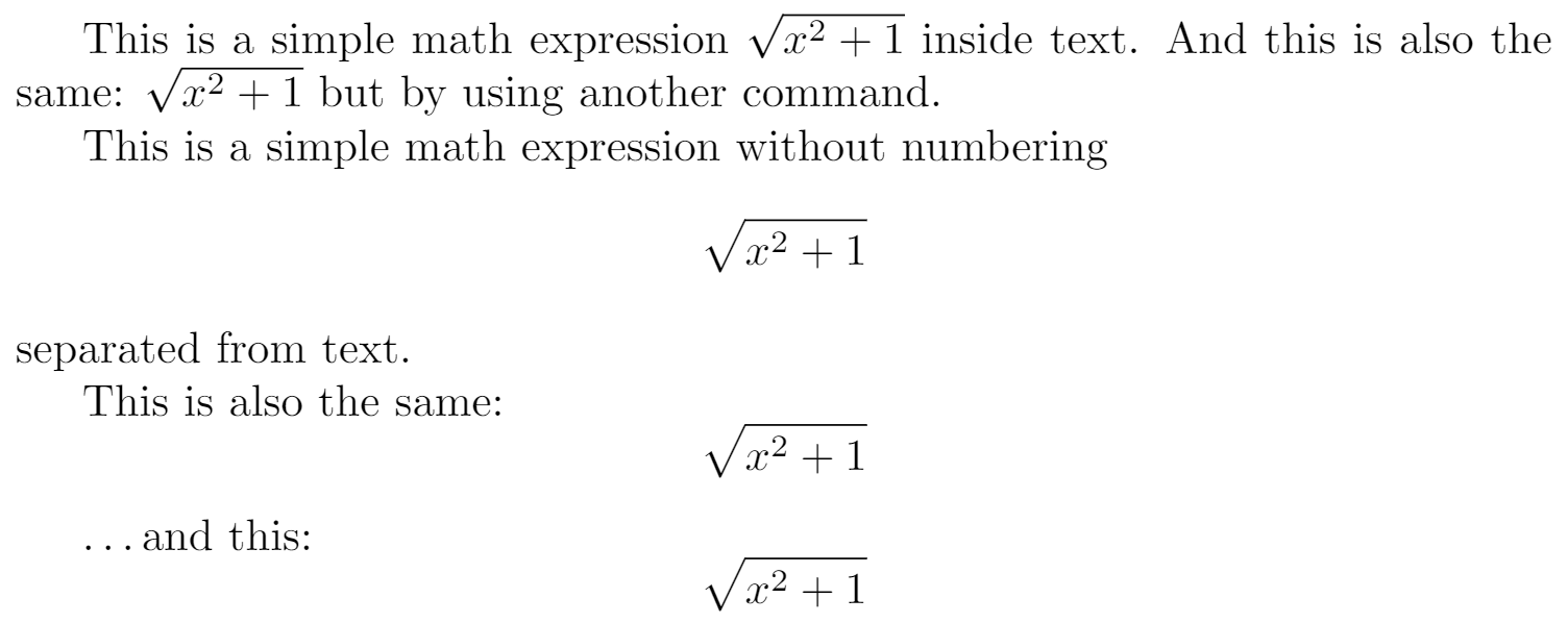 Latex Formula